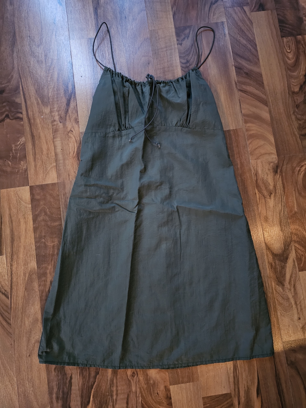 Charlotte Russe Olive Green Spaghetti Strap Dress